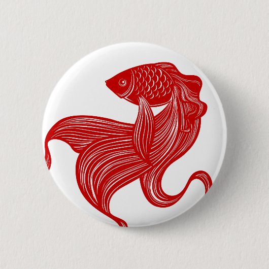 Oorspronkelijke Button met schaar-snede Goldfish (Voorkant)