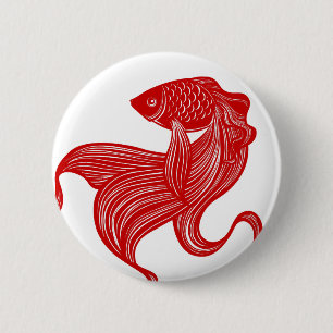 Oorspronkelijke Button met schaar-snede Goldfish