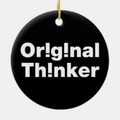 oorspronkelijke denker keramisch ornament (Achterkant)