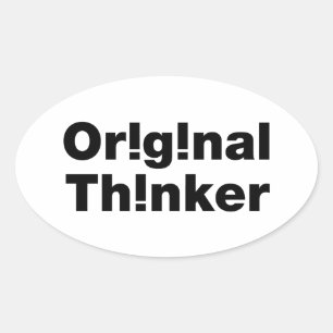 oorspronkelijke denker ovale sticker