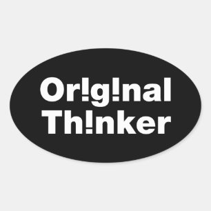 oorspronkelijke denker ovale sticker