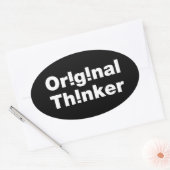 oorspronkelijke denker ovale sticker (Envelop)
