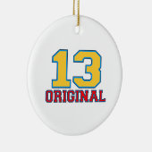 Oorspronkelijke Design op de geboorte Keramisch Ornament (Rechts)