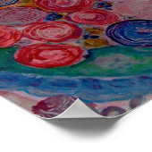 oorspronkelijke drukbloemen Tabel Kat venster XO Poster (Hoek)