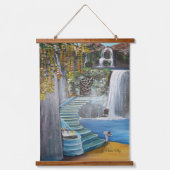 Oorspronkelijke Fantasewoning in olie Hangend Wandkleed (Voorkant)