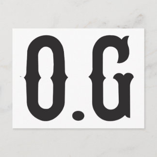 Oorspronkelijke gangster van O.G Briefkaart