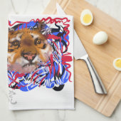 Oorspronkelijke graffiti stijl Tiger Chinees jaar  Theedoek (Quarter Fold)