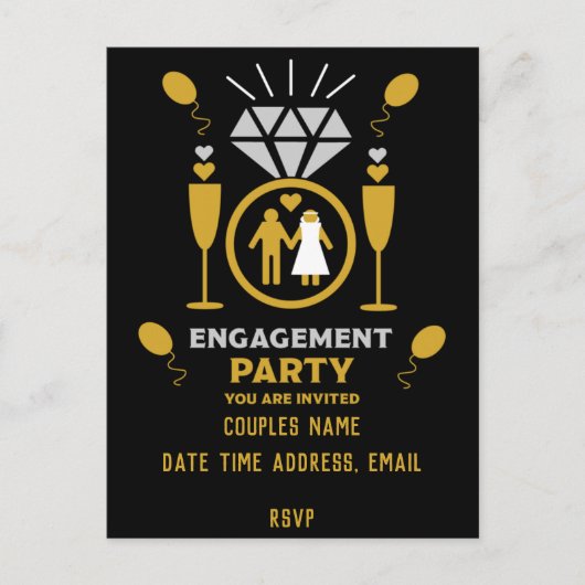 Oorspronkelijke grappige uitnodigingen voor verlov (Voorkant)