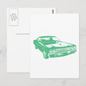 Oorspronkelijke groene auto briefkaart (Voorkant / Achterkant)