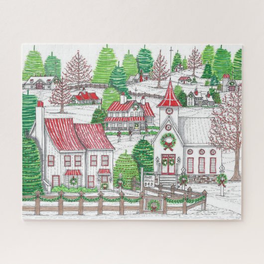 Oorspronkelijke hand getrokken  feestdag puzzel legpuzzel (Horizontaal)