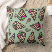 Oorspronkelijke handtekening Kawaii Ice roomgroen Kussen (Deken)