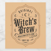 Oorspronkelijke heksenbrouwsel wijn etiket (Enkel label)