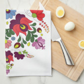 Oorspronkelijke Hongaarse Matyo Keuken Zegening Qu Theedoek (Quarter Fold)