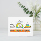 Oorspronkelijke hybride briefkaart (Staand voorkant)