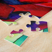 Oorspronkelijke illustratie rode rozenbloem legpuzzel (Zijkant)