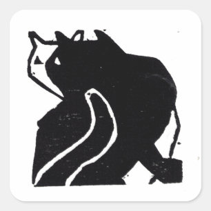 Oorspronkelijke kat art stickers cadeausluiting