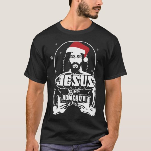 Oorspronkelijke kerst Jezus is mijn huisjongen Sa T-shirt (Voorkant)