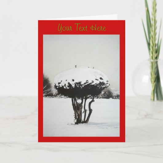 Oorspronkelijke kerstkunst feestdagen kaart (Voorkant)