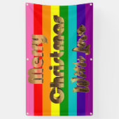 Oorspronkelijke kerstregenboogvlag Gay Pride LGBT Spandoek (Verticaal)
