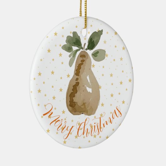 Oorspronkelijke kerstversiering Waterverf peren Keramisch Ornament (Rechts)