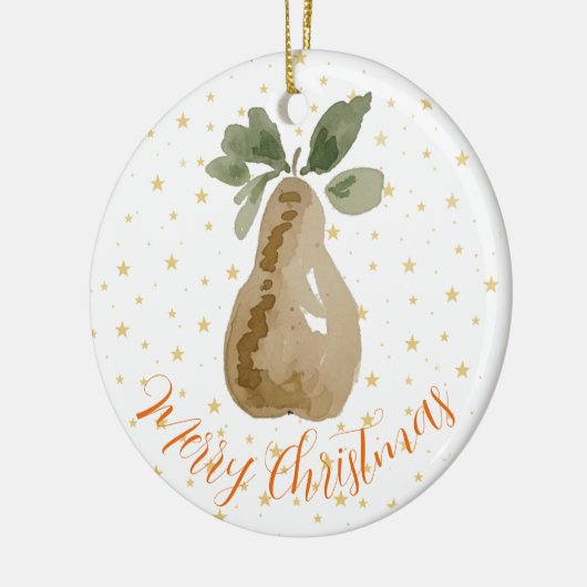 Oorspronkelijke kerstversiering Waterverf peren Keramisch Ornament (Links)