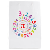 Oorspronkelijke kleurenspiraal van de cijfers Pi n Medium Cadeauzakje (Achterkant)