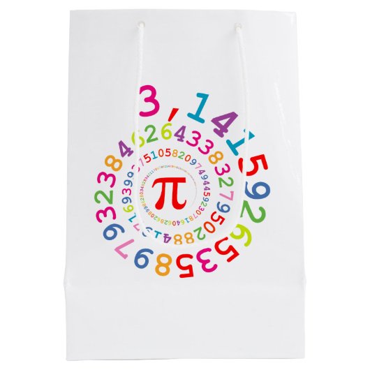 Oorspronkelijke kleurenspiraal van de cijfers Pi n Medium Cadeauzakje (Achterkant)