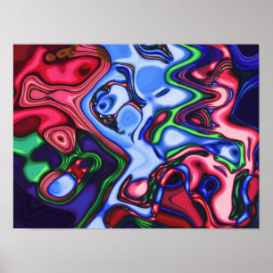 Oorspronkelijke, kleurrijke Abstracte kunst van So Poster