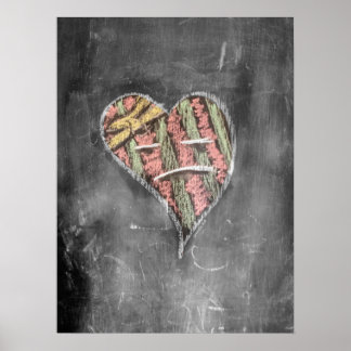 Oorspronkelijke krijt op keukenkast poster