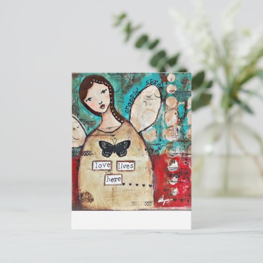 Oorspronkelijke kunst door snijlijn briefkaart (Staand voorkant)