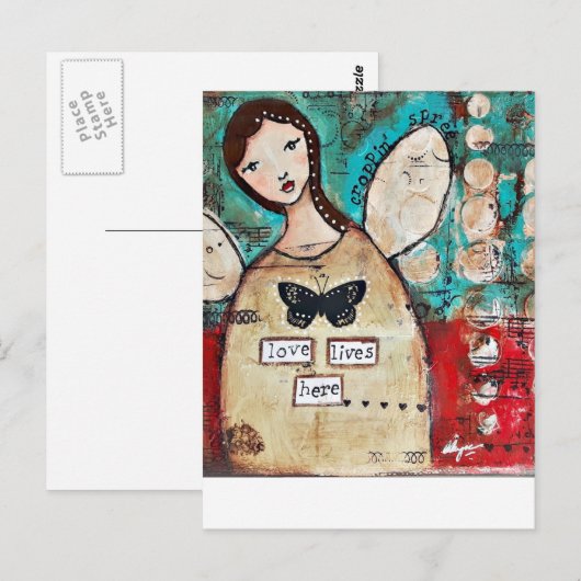 Oorspronkelijke kunst door snijlijn briefkaart (Voorkant / Achterkant)