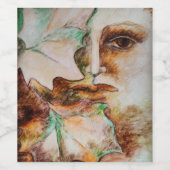 Oorspronkelijke kunstfoto's van de herfst van otoñ wijn etiket (Enkel label)