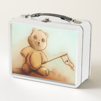 Oorspronkelijke kunstmetalen lunchbox - Teddy