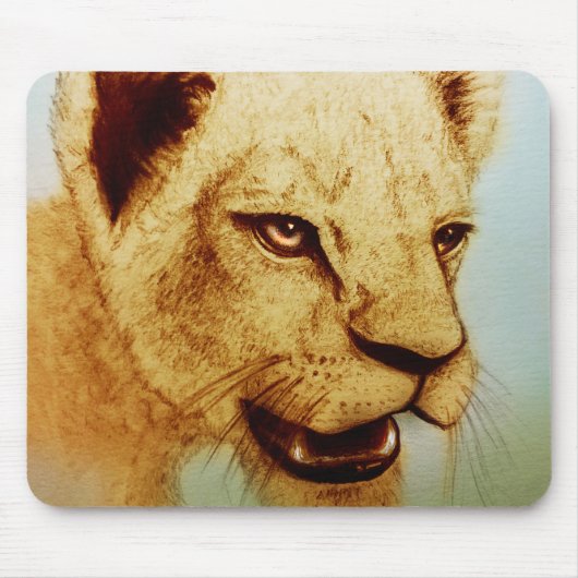 Oorspronkelijke kunstmousepad - Lion Muismat (Voorkant)