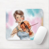 Oorspronkelijke kunstmousepad - Violin Muismat (Met muis)