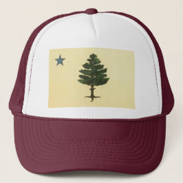 Oorspronkelijke Maine State Pine Tree Flag Trucker Pet