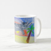 Oorspronkelijke Mok van de Kat van het Kunstwerk K (Voorkant rechts)