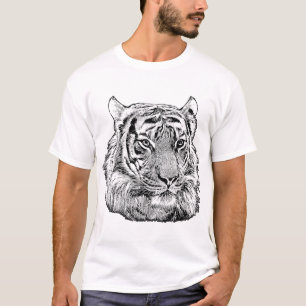 oorspronkelijke natuur oerwoud Tiger Face safari T-shirt
