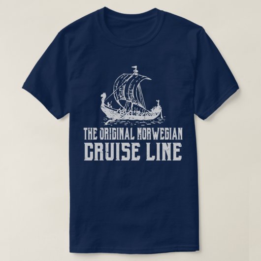 Oorspronkelijke Noorse cruise line cruise T-shirt (Design voorkant)