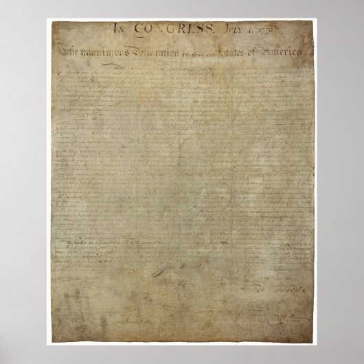 Oorspronkelijke onafhankelijkheidsverklaring poster (Voorkant)