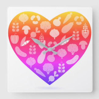 Oorspronkelijke ontwerpers Klok met roze groenten