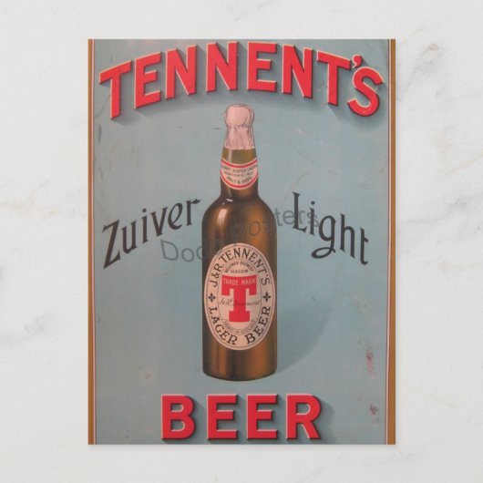 Oorspronkelijke oude poster van Glasgow's beroemde Briefkaart (Voorkant)