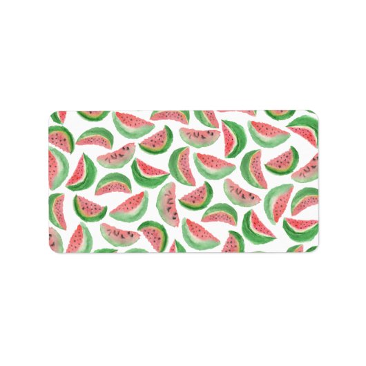 Oorspronkelijke rode groene waterverf trendy water etiket (Voorkant)