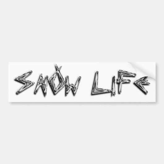 Oorspronkelijke SnOw LiFe-sticker Bumpersticker (Voorkant)