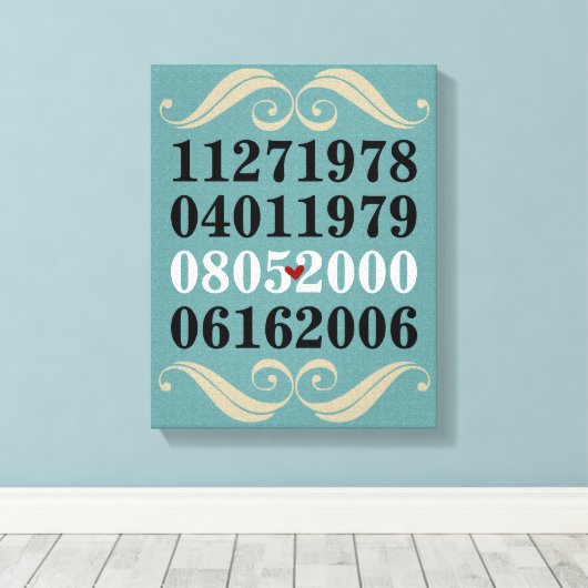 Oorspronkelijke speciale data canvas afdruk (Insitu (Houten vloer))