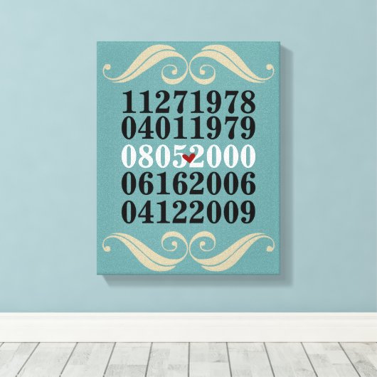 Oorspronkelijke speciale data canvas afdruk (Insitu (Houten vloer))