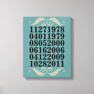 Oorspronkelijke speciale data canvas afdruk