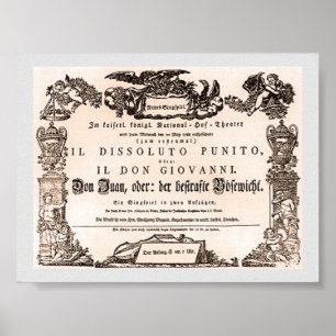 Oorspronkelijke speelbal, première van Wenen van D Poster