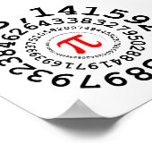 Oorspronkelijke spiraal van de cijfers Pi nummer 3 Poster (Hoek)