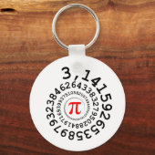 Oorspronkelijke spiraal van de cijfers Pi nummer 3 Sleutelhanger (Voorkant)